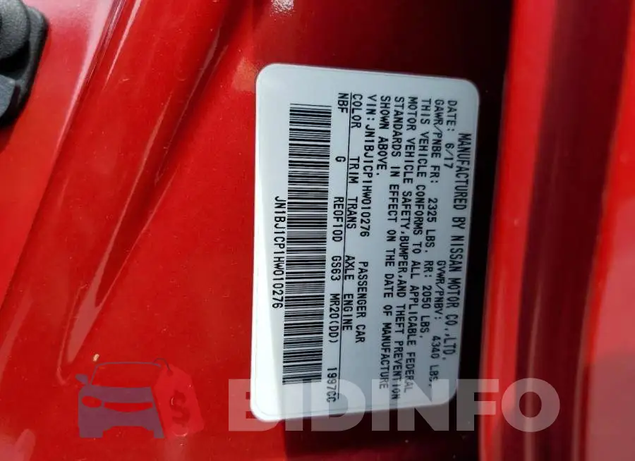 JN1BJ1CP1HW010276 Photo# 10