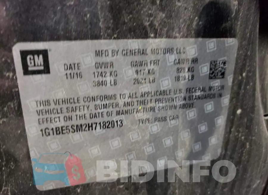 1G1BE5SM2H7182013 Photo# 10