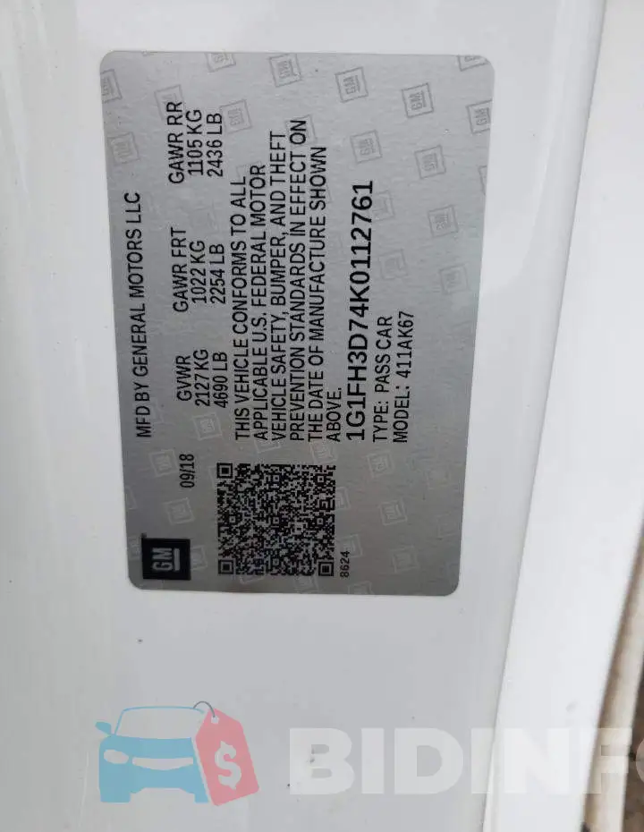 1G1FH3D74K0112761 Photo# 10