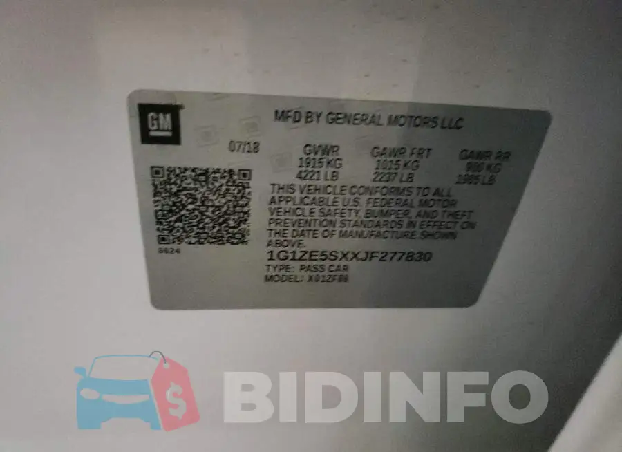 1G1ZE5SXXJF277830 Photo# 10