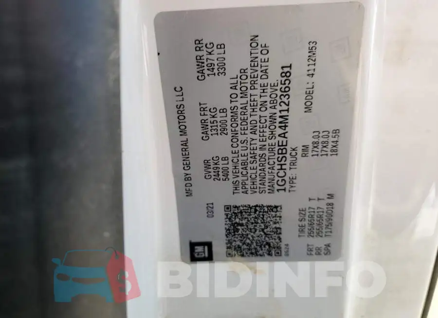 1GCHSBEA4M1236581 Photo# 10