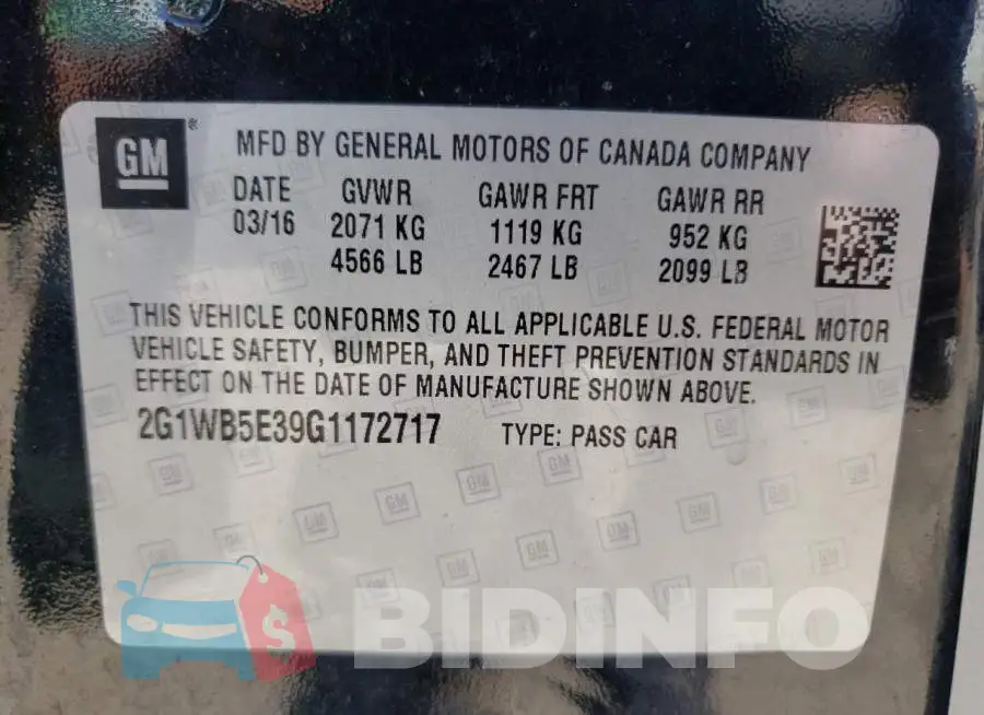 2G1WB5E39G1172717 Photo# 10