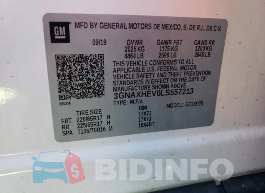 3GNAXHEV6LS557213 Photo# 10