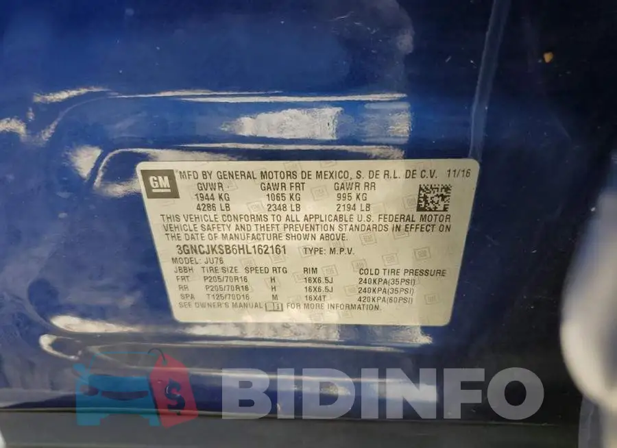 3GNCJKSB6HL162161 Photo# 10
