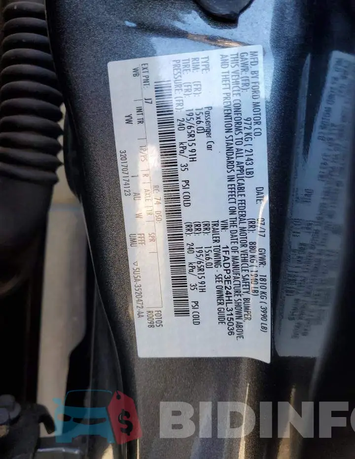 1FADP3E24HL315036 Photo# 10