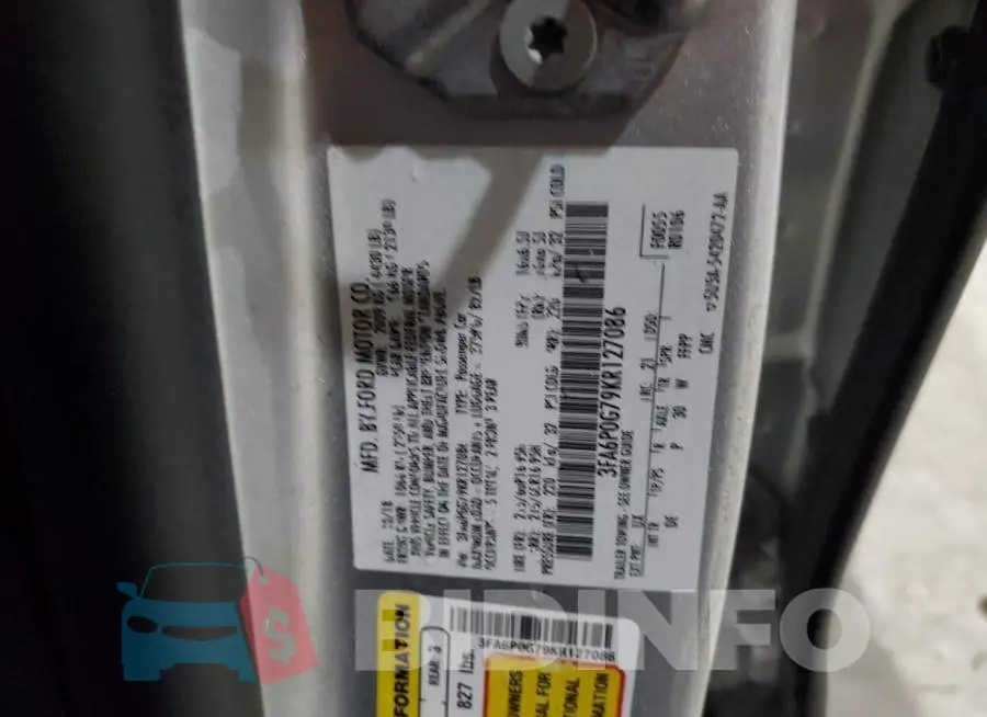 3FA6P0G79KR127086 Photo# 10