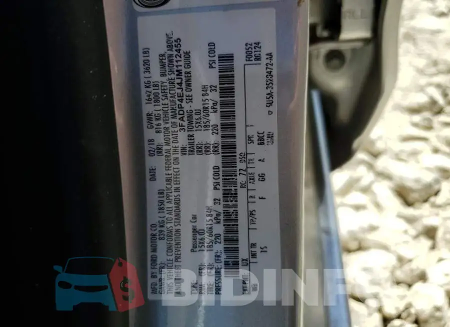 3FADP4EJ4JM112455 Photo# 8