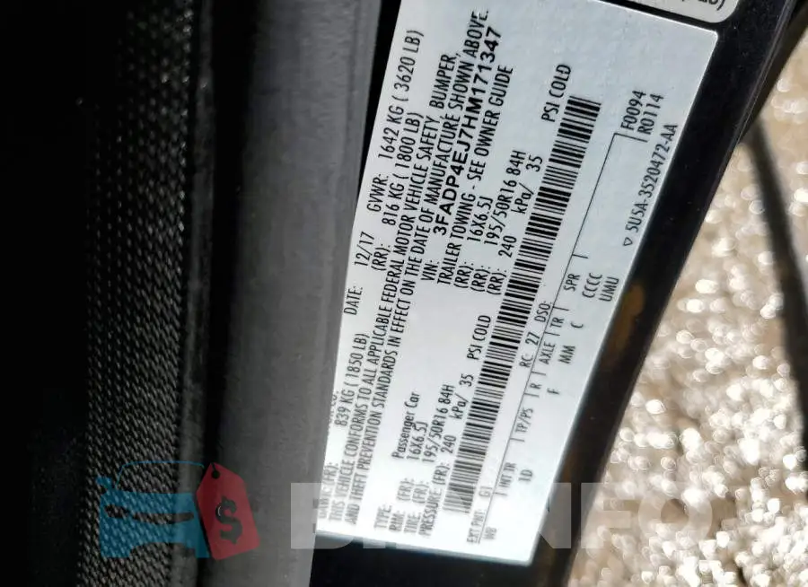 3FADP4EJ7HM171347 Photo# 10