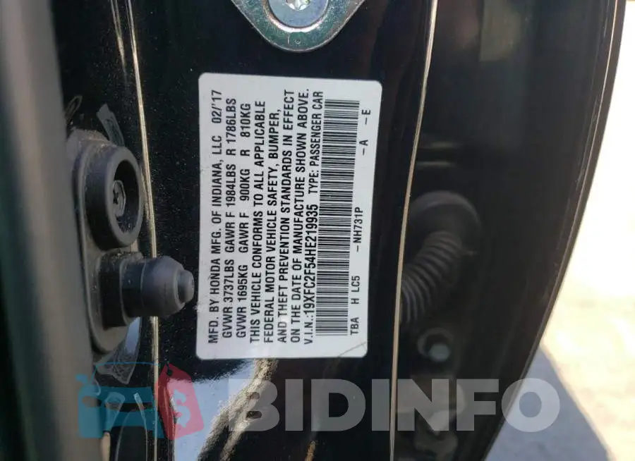 19XFC2F54HE219935 Photo# 10