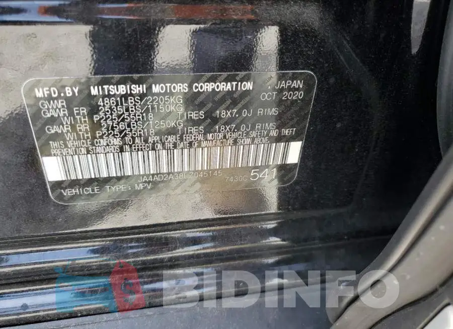 JA4AD2A38LZ045145 Photo# 10