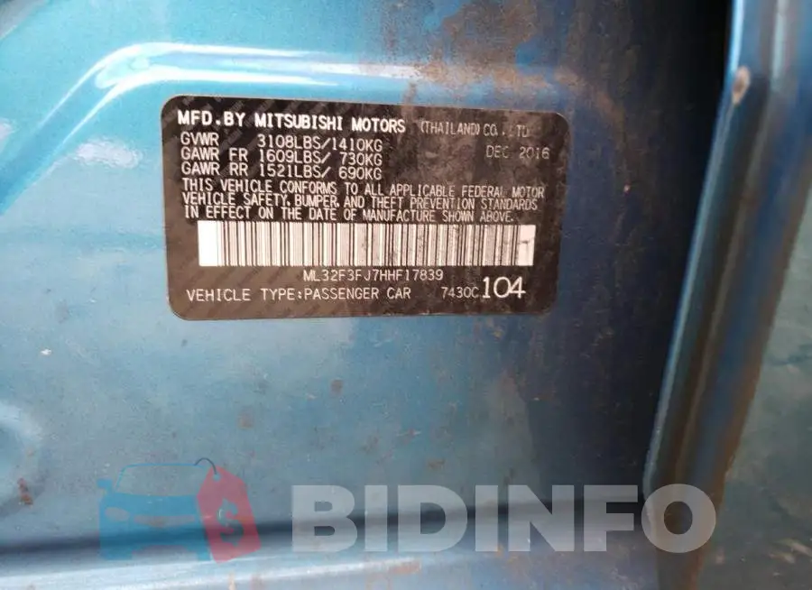 ML32F3FJ7HHF17839 Photo# 10