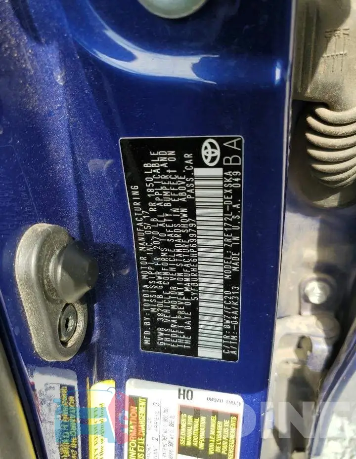 5YFBURHE6HP699797 Photo# 10