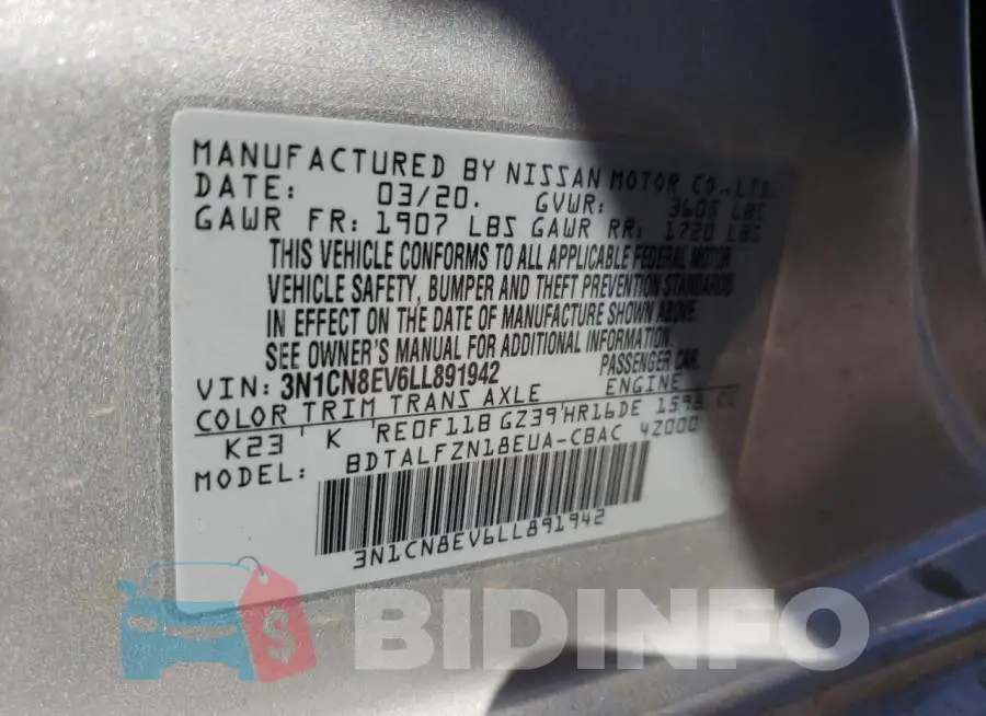 3N1CN8EV6LL891942 Photo# 10
