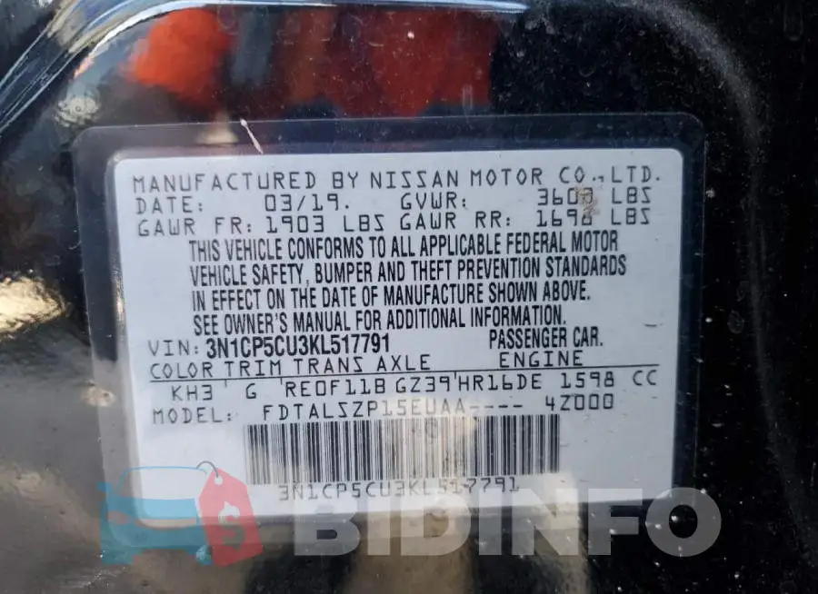 3N1CP5CU3KL517791 Photo# 10