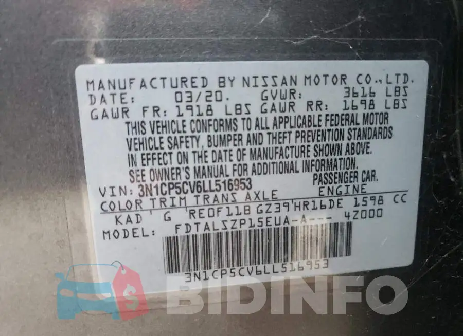 3N1CP5CV6LL516953 Photo# 10