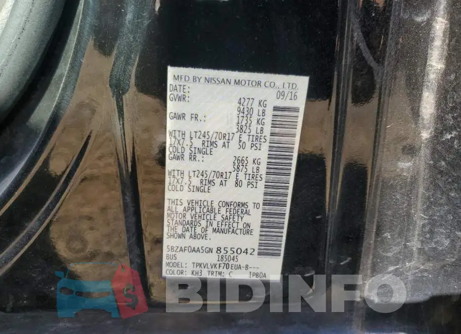 5BZAF0AA5GN855042 Photo# 10
