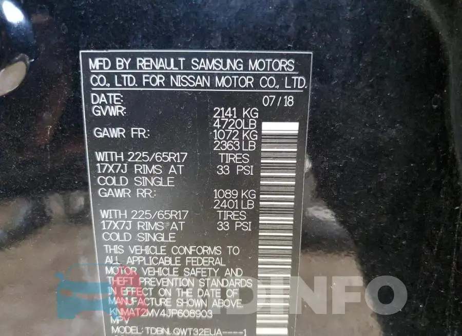 KNMAT2MV4JP608903 Photo# 10