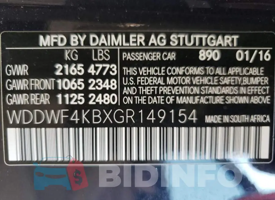 WDDWF4KBXGR149154 Photo# 10