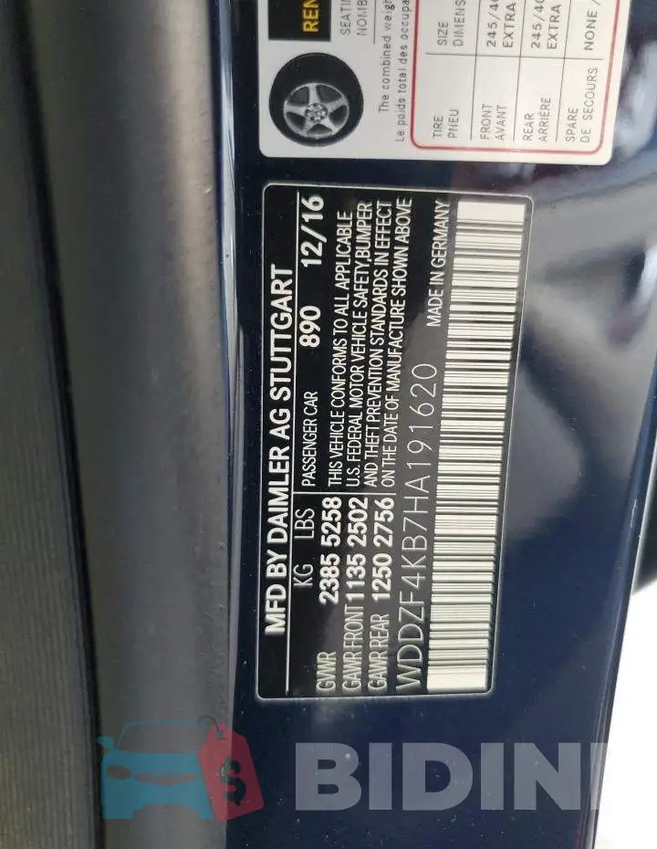 WDDZF4KB7HA191620 Photo# 10