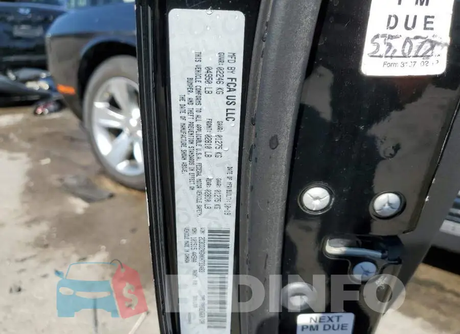 2C3CDZAGXKH733483 Photo# 10