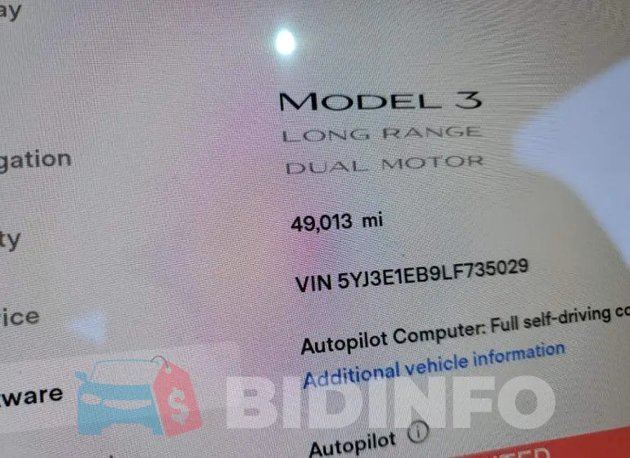 5YJ3E1EB9LF735029 Photo# 8