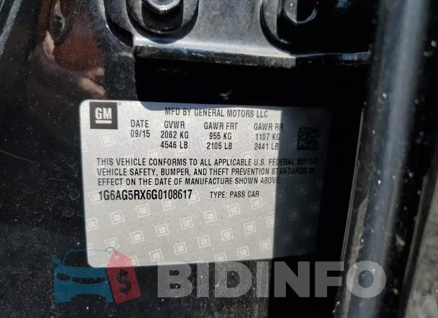 1G6AG5RX6G0108617 Photo# 10