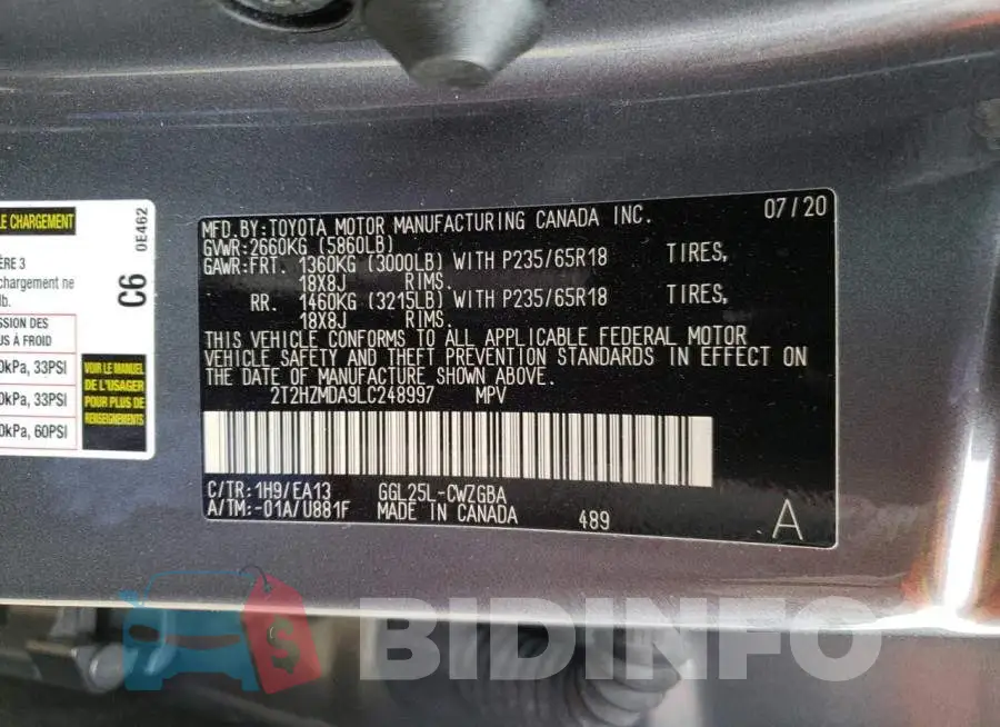 2T2HZMDA9LC248997 Photo# 10