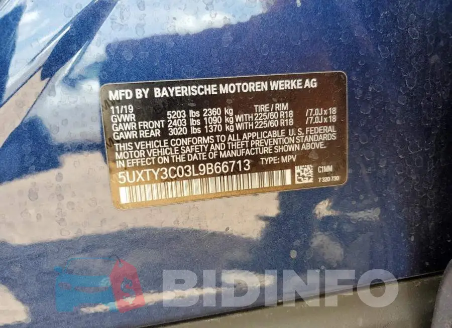 5UXTY3C03L9B66713 Photo# 10