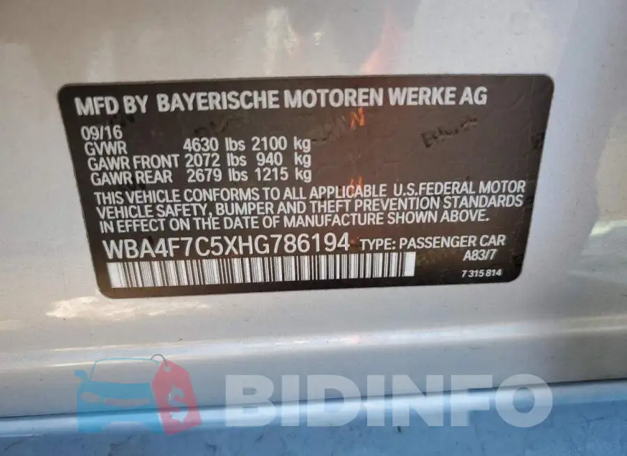 WBA4F7C5XHG786194 Photo# 10