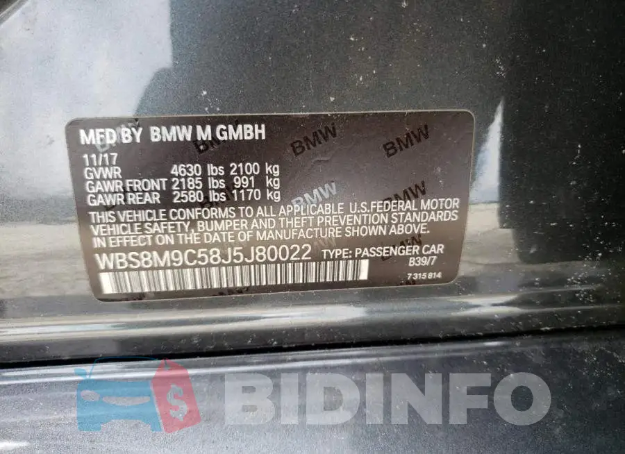 WBS8M9C58J5J80022 Photo# 10