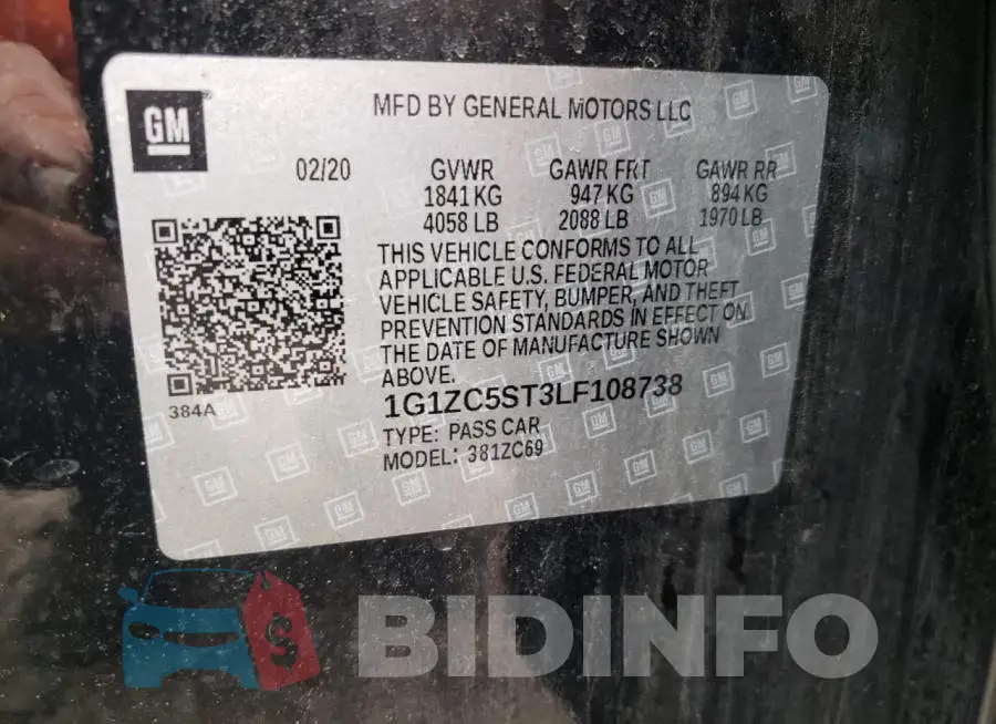 1G1ZC5ST3LF108738 Photo# 10