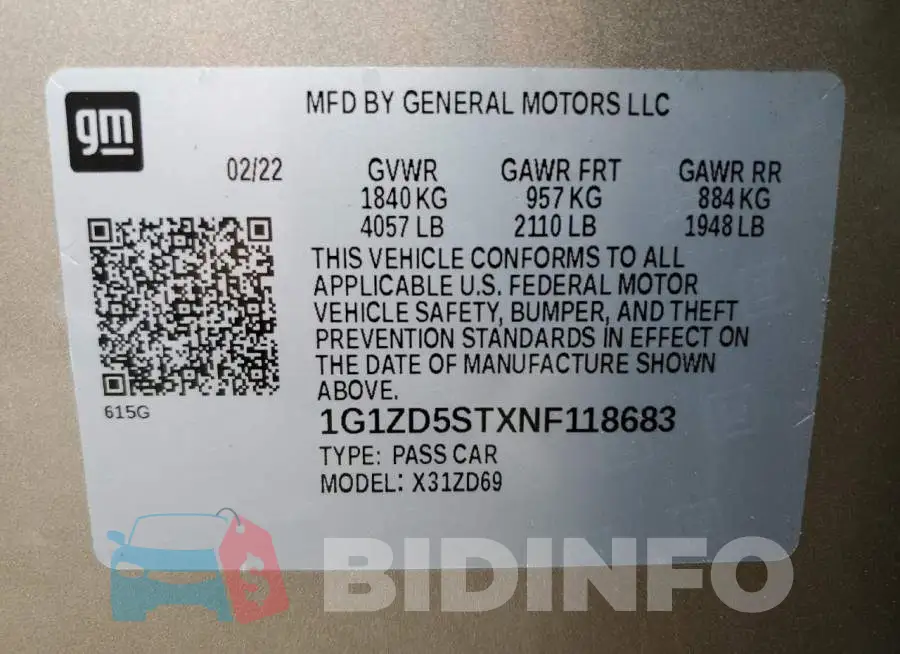 1G1ZD5STXNF118683 Photo# 10