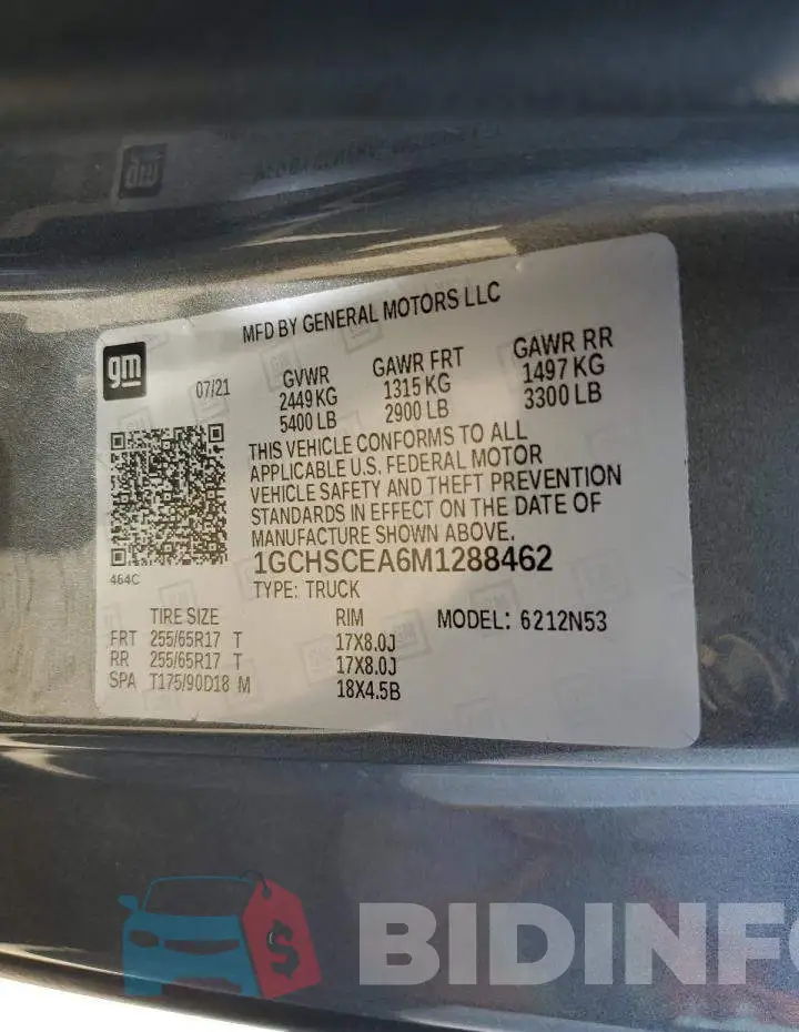 1GCHSCEA6M1288462 Photo# 12