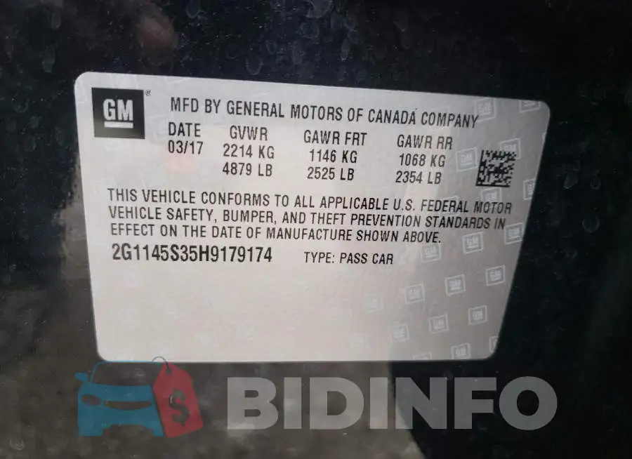 2G1145S35H9179174 Photo# 10