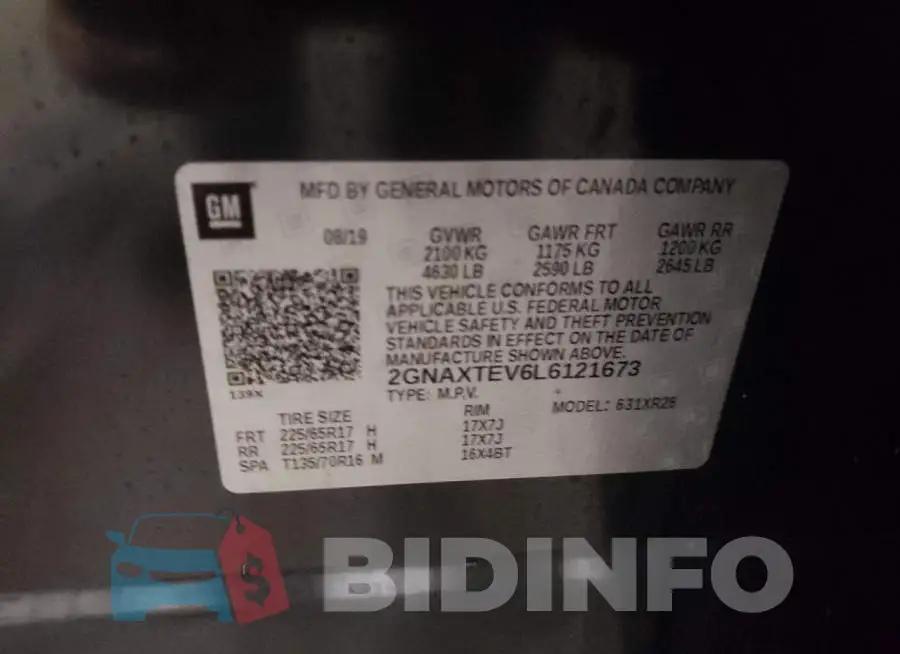 2GNAXTEV6L6121673 Photo# 10