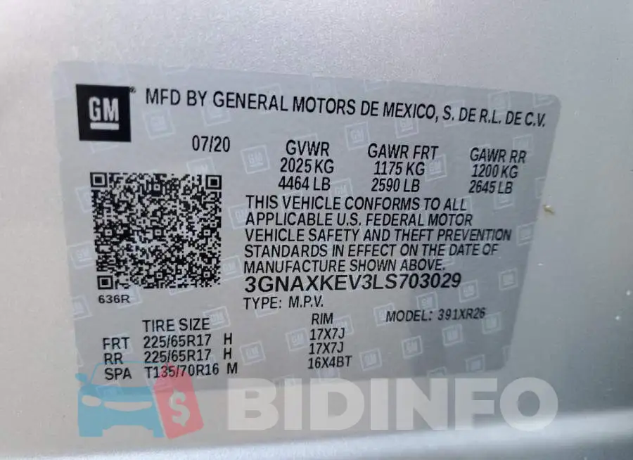 3GNAXKEV3LS703029 Photo# 10