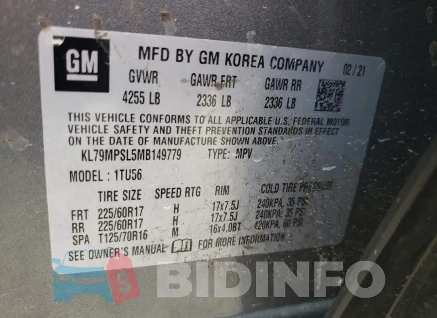 KL79MPSL5MB149779 Photo# 10