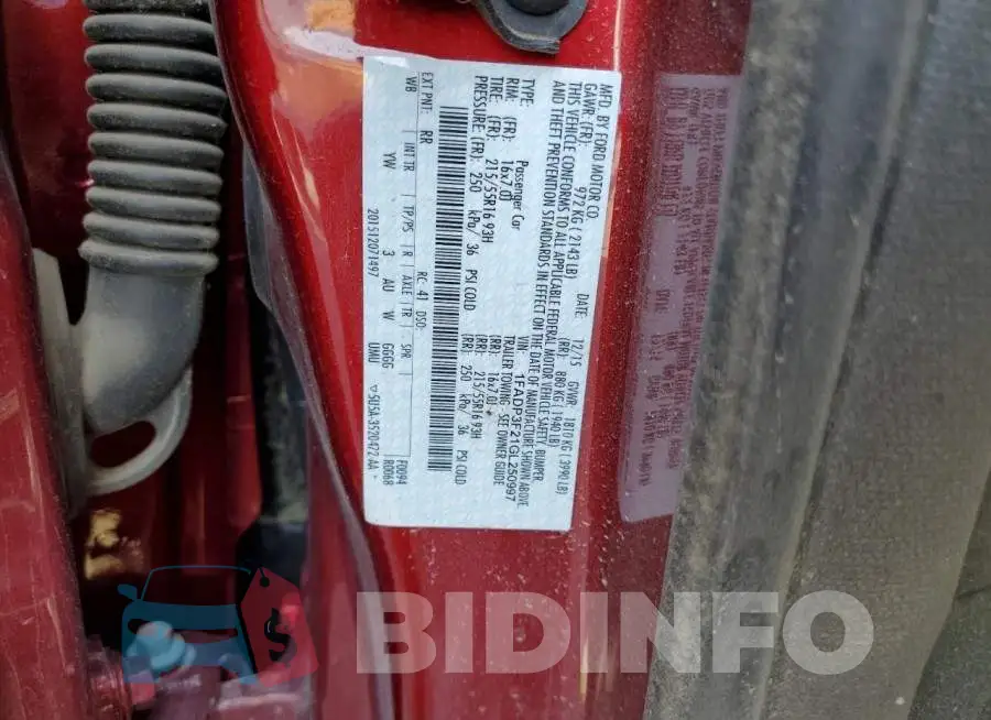 1FADP3F21GL250997 Photo# 10