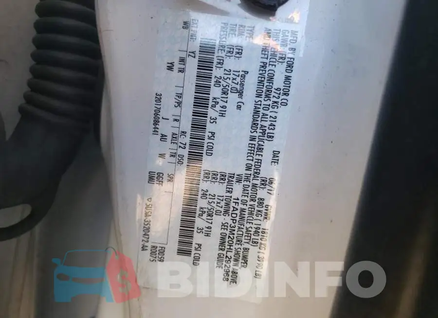 1FADP3M20HL292968 Photo# 10