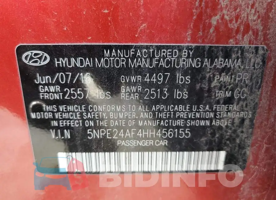 5NPE24AF4HH456155 Photo# 10