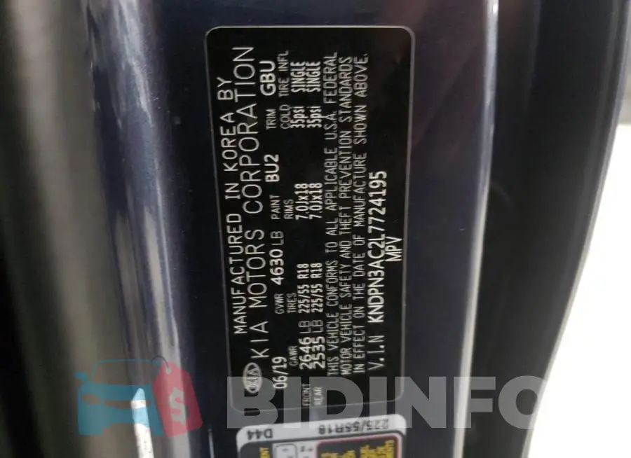 KNDPN3AC2L7724195 Photo# 10