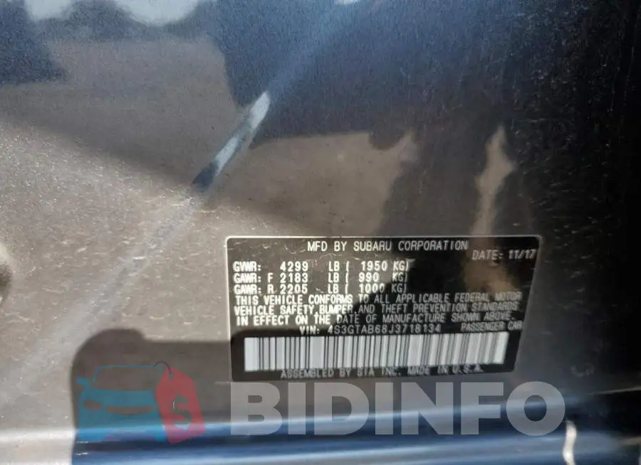 4S3GTAB68J3718134 Photo# 10