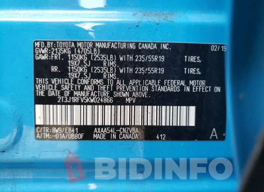 2T3J1RFV5KW024866 Photo# 10
