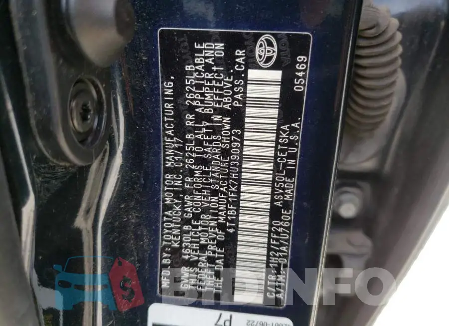 4T1BF1FK7HU390973 Photo# 10