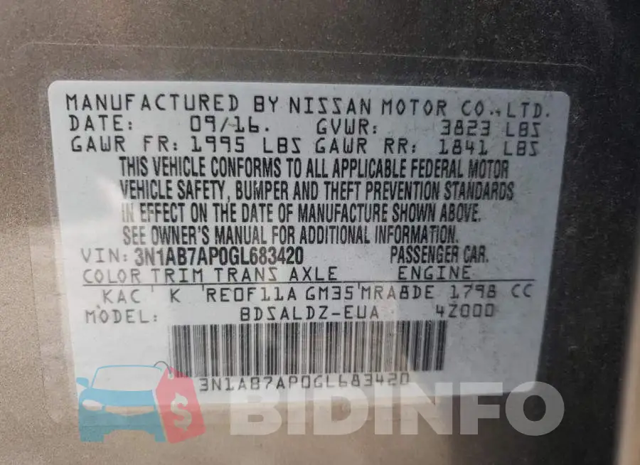 3N1AB7AP0GL683420 Photo# 10