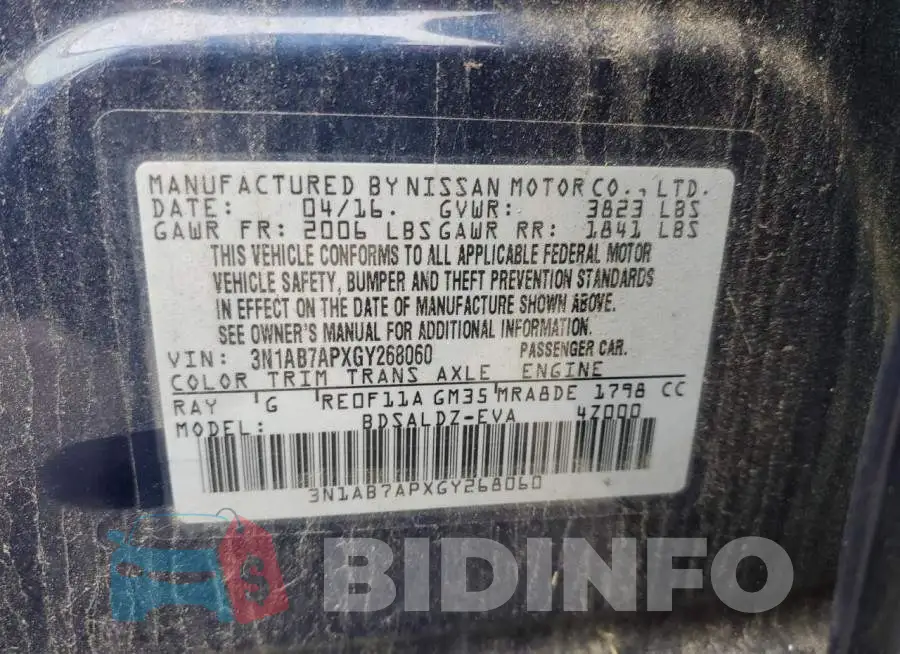 3N1AB7APXGY268060 Photo# 10