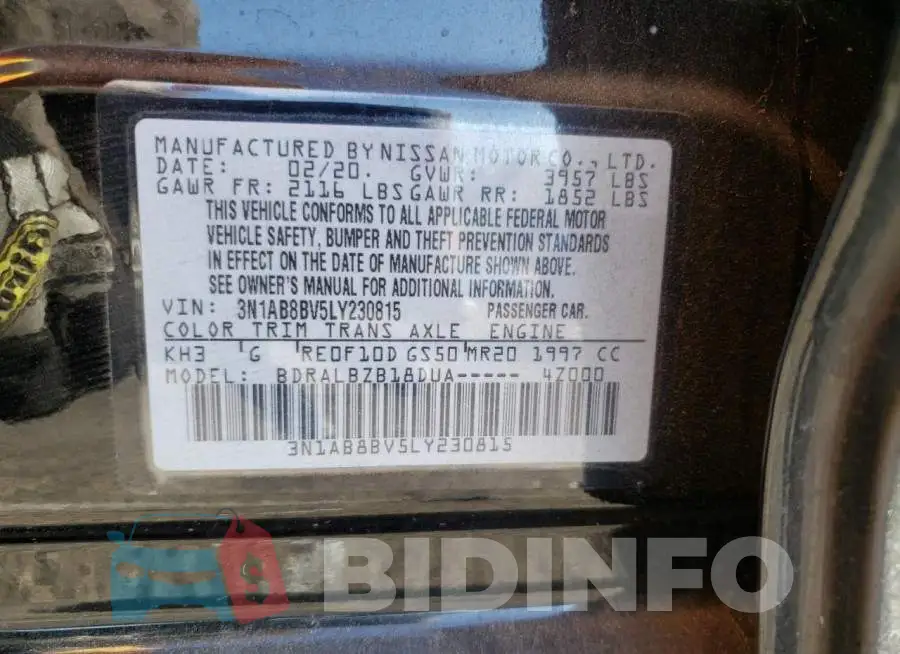 3N1AB8BV5LY230815 Photo# 10