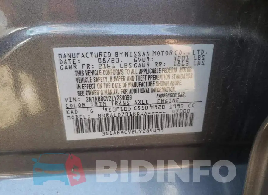 3N1AB8CV2LY284099 Photo# 10