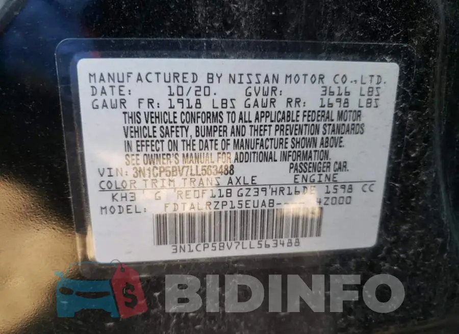 3N1CP5BV7LL563488 Photo# 10
