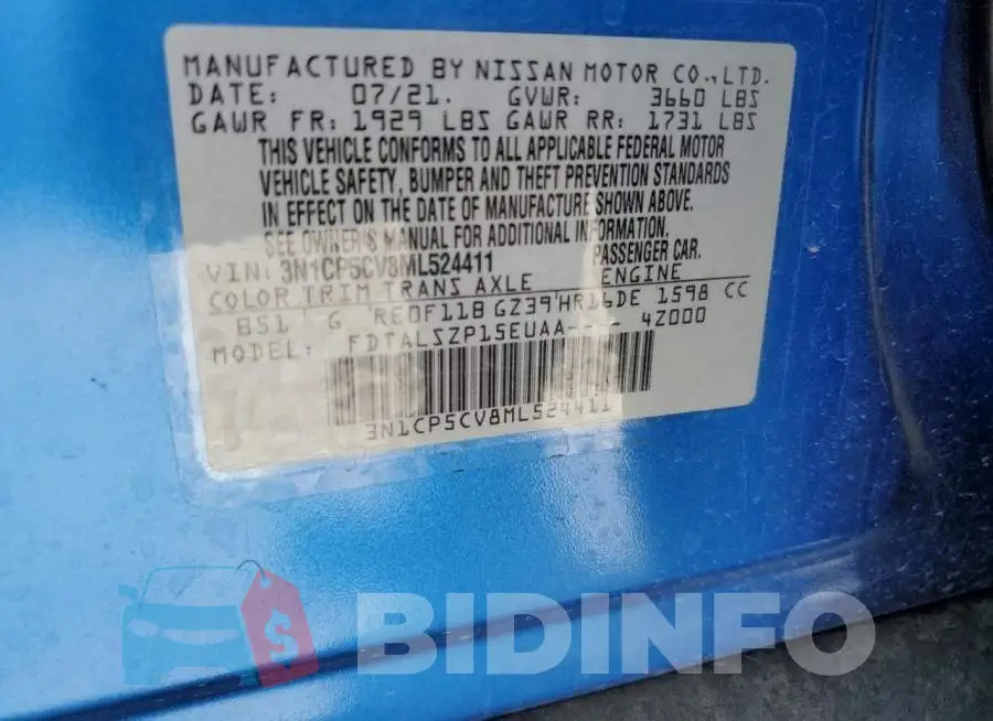 3N1CP5CV8ML524411 Photo# 10